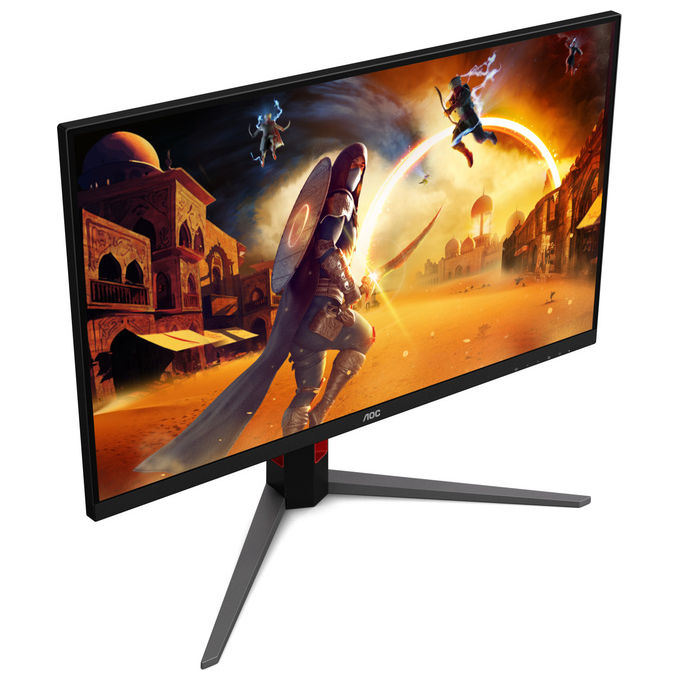 AOC, Monitor PC, 4K Ultra HD, 31.5'', 1 ms, Nero e Rosso
