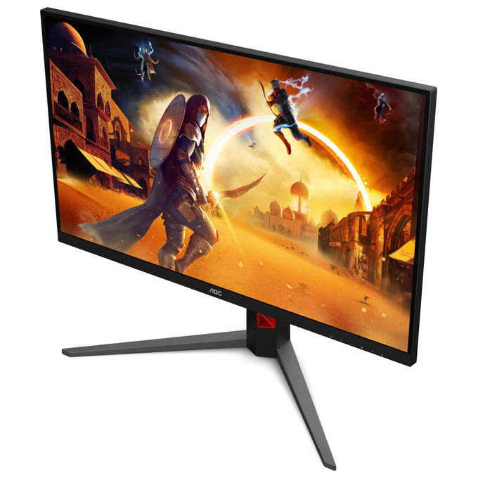 AOC, Monitor PC, 4K Ultra HD, 31.5'', 1 ms, Nero e Rosso