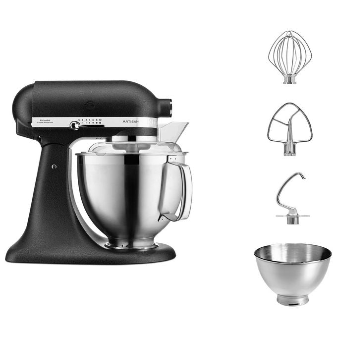 KitchenAid Artisan 5KSM185PS, Sbattitore con Base, 300 W, Nero