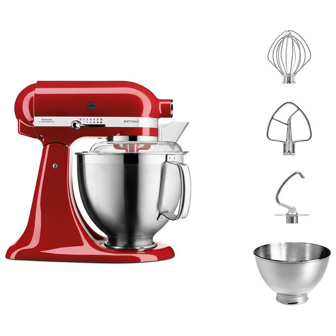 KitchenAid Artisan 5KSM185PS, Robot da Cucina, 4.8 L, 300 W, Rosso Imperiale