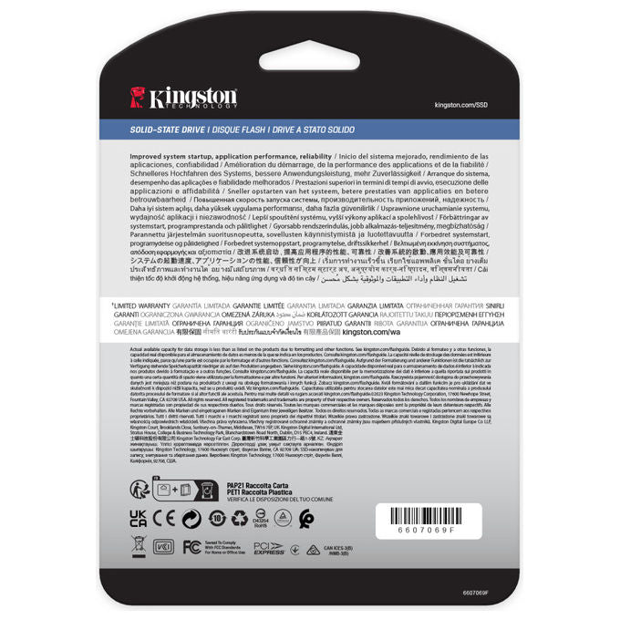 Kingston Technology, SSD Enterprise, 480GB, PCIe 4.0 NVMe M.2 2280, Per Server