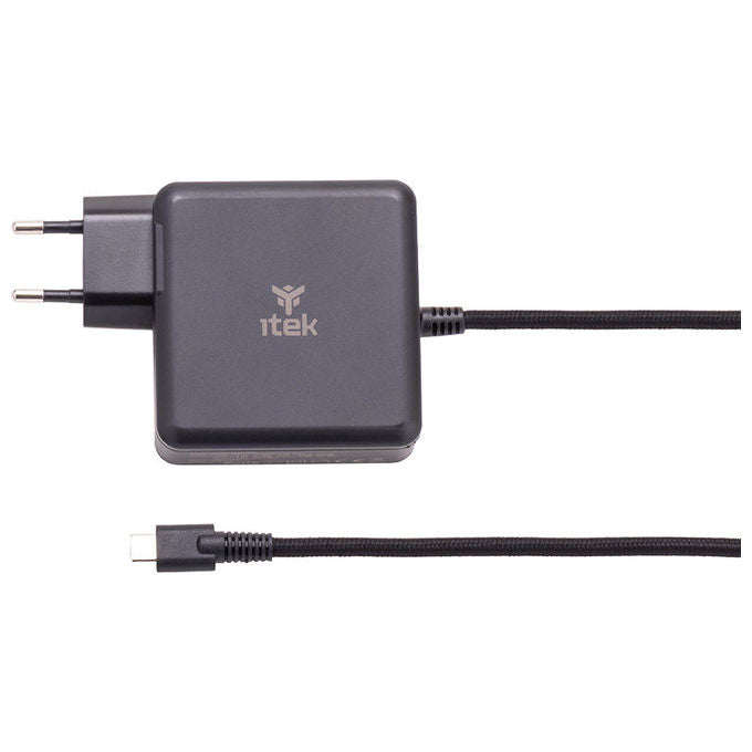 Itek Alimentatore USB-C 100W con Tecnologia GaN Caricatore Rapido Nero