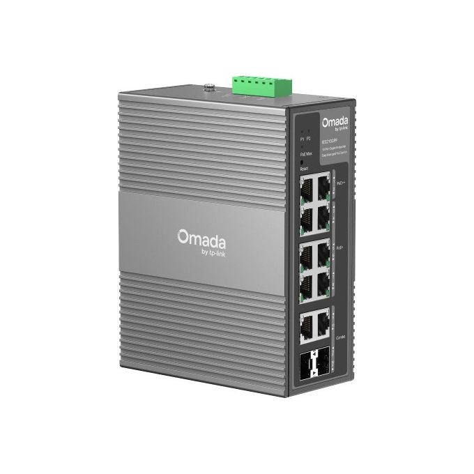 Tp-Link Switch Industriale Gigabit Ethernet Omada IES210GPP 8 Porte RJ45 Grigio