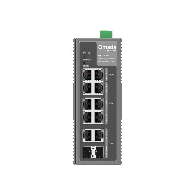 Tp-Link Switch Industriale Gigabit Ethernet Omada IES210GPP 8 Porte RJ45 Grigio