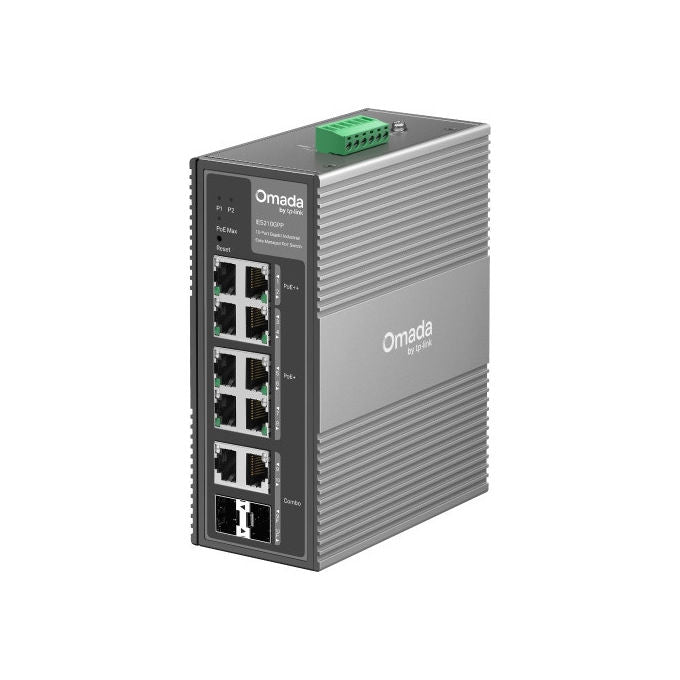 Tp-Link Switch Industriale Gigabit Ethernet Omada IES210GPP 8 Porte RJ45 Grigio
