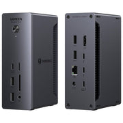 Conceptronic, Docking Station 13-in-1, Thunderbolt 4, Alluminio, Nero