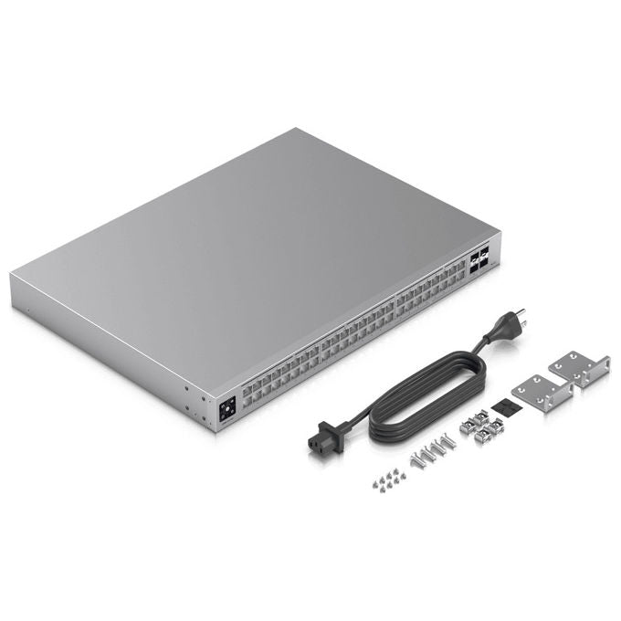 Ubiquiti USW-PRO-MAX-48 UniFi Switch Pro Max 48 Layer 3 32x GbE 16x 2.5G RJ45 4x SFP+ 10G 224 Gbps colore Grigio