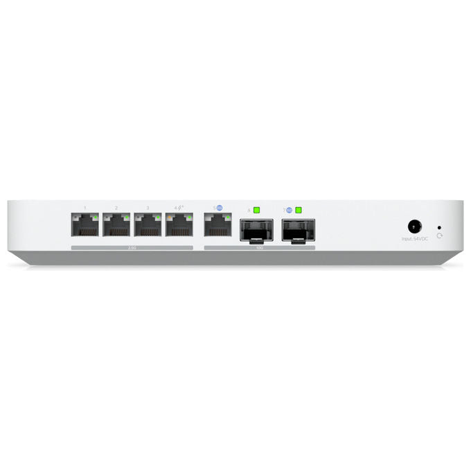 Ubiquiti UXG-FIBER Gateway Controller 10000 Mbit-s ARM Cortex 2200 MHz 2 GB RAM 5 porte RJ-45 2 SFP+ PoE+ colore Bianco