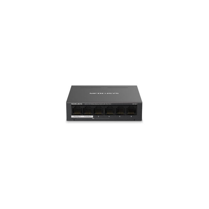 Mercusys Switch Desktop 6 Porte 4 Porte PoE+ 10-100 Mbps