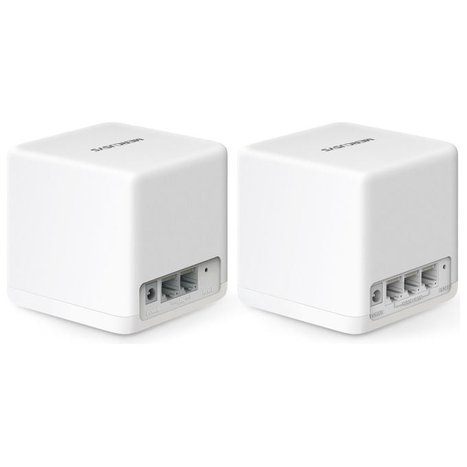 Mercusys, Sistema Mesh Wi-Fi 6 AX1500 Halo H60X, Dual-band, Bianco, 2 Unita'