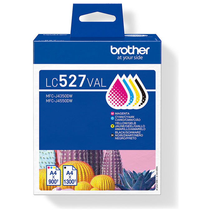 Brother Cartuccia Inchiostro Originale Nero Ciano Magenta Giallo LC527VAL