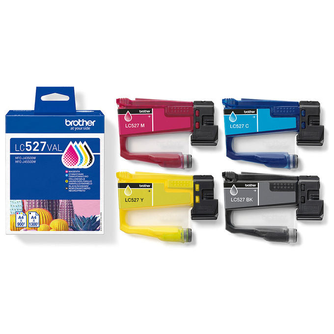 Brother Cartuccia Inchiostro Originale Nero Ciano Magenta Giallo LC527VAL