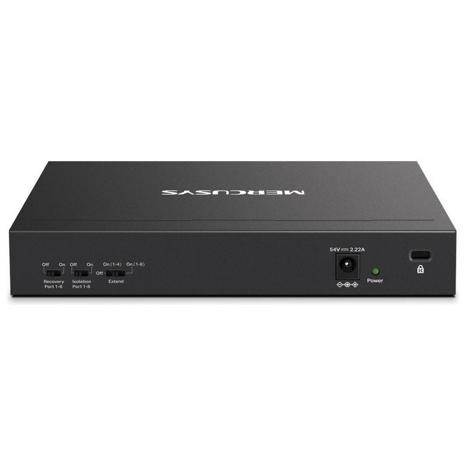 Mercusys, Switch di Rete, 10 Porte Fast Ethernet, PoE, Nero