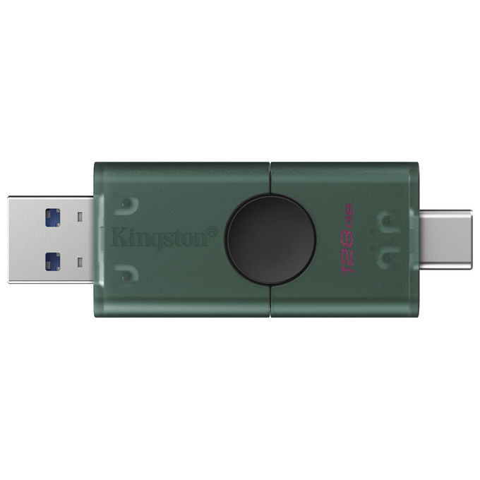 Kingston DTDEG2-128GB DataTraveler DuoG2 Chiavetta USB 128GB USB-A USB-C 3.2 Gen 1 colore Nero Verde