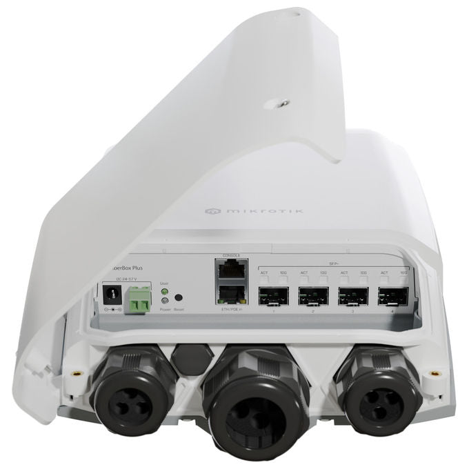 Mikrotik FiberBox Plus, Switch Gestito Gigabit Ethernet con PoE, Bianco