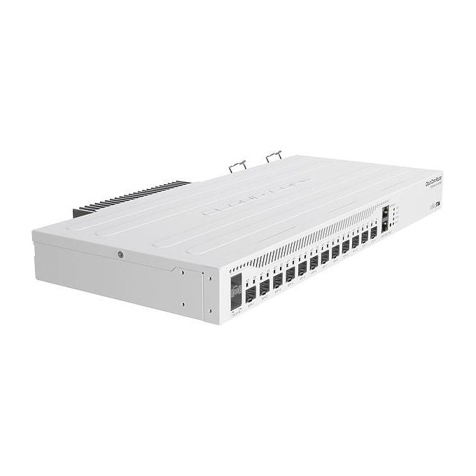 Mikrotik, Router Gigabit Ethernet, CCR2004-1G-12S+2XS, Cablato, Bianco