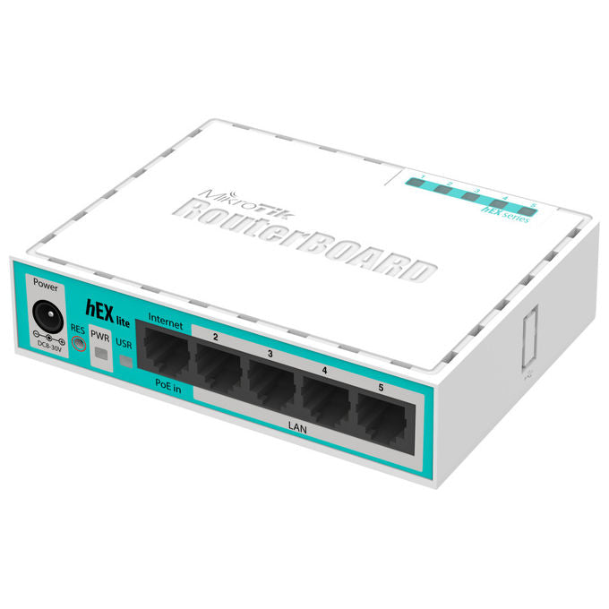 Mikrotik Router Cablato hEX Lite 5 Porte Ethernet Bianco