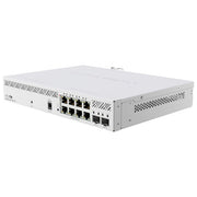 Mikrotik, Switch di Rete Gestito, 8 Porte Gigabit Ethernet PoE, 2 SFP+, Bianco