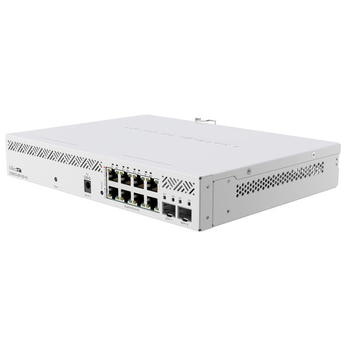 Mikrotik, Switch di Rete Gestito, 8 Porte Gigabit Ethernet PoE, 2 SFP+, Bianco