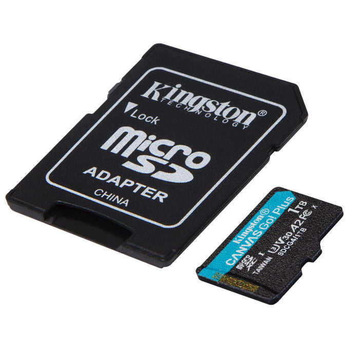 Kingston SDCG4-1TB Canvas Go Plus Scheda microSDXC 1TB 200MB-s 160MB-s A2 U3 V30 con Adattatore SD colore Nero