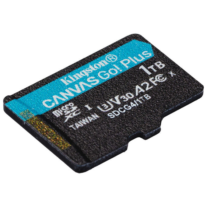 Kingston SDCG4-1TB Canvas Go Plus Scheda microSDXC 1TB 200MB-s 160MB-s A2 U3 V30 con Adattatore SD colore Nero