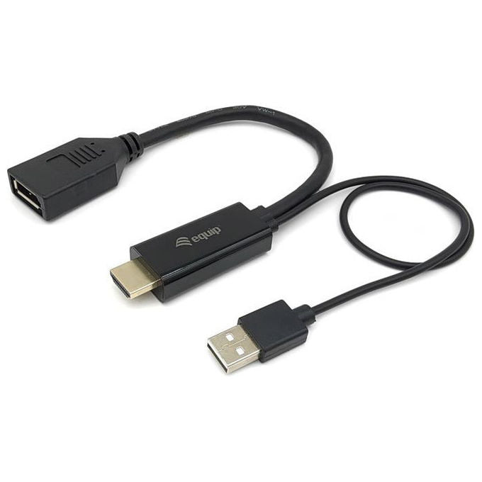 Equip, Convertitore Video, Adattatore HDMI a DisplayPort, 0.15m, Nero