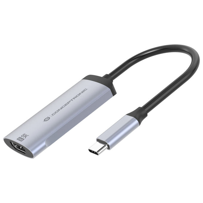 Conceptronic Adattatore Grafico USB, 8K 60Hz, Argento, ABBY23G