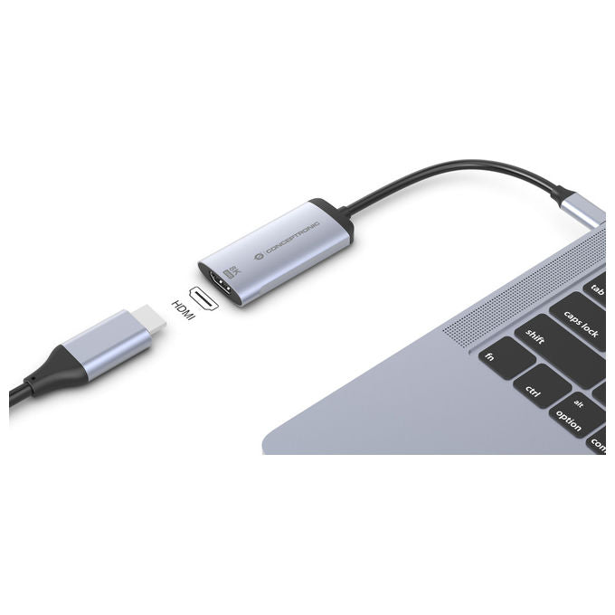 Conceptronic Adattatore Grafico USB, 8K 60Hz, Argento, ABBY23G