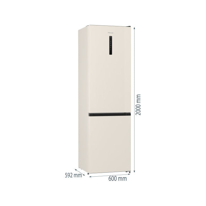 Hisense RB434N4CRE Frigorifero Combinato 331 L 200 cm Classe E 38 dB Total No Frost Multi Air Flow colore Crema