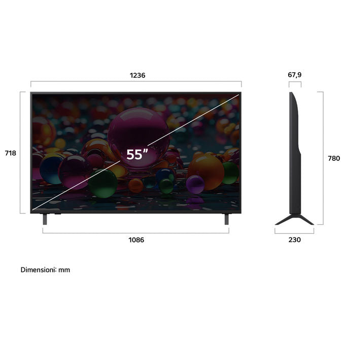Lg, Tv 55'' 4K Uhd Ai, Serie Ua74, Webos, Hdr10 Pro, Smart Tv