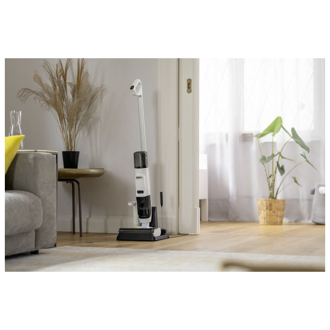 Kärcher FCV 2 Natural N Aspirapolvere Lavapavimenti Senza Filo Bianco Senza Sacchetto