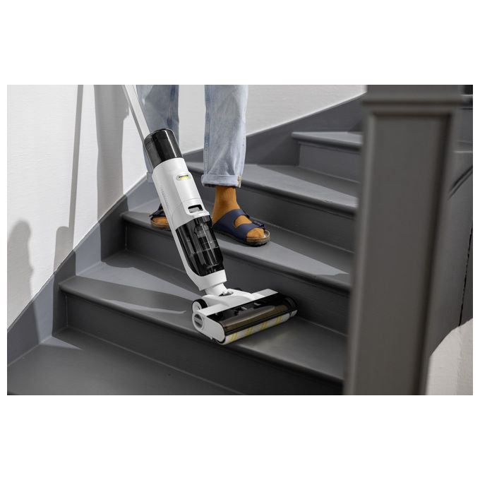 Kärcher FCV 2 Natural N Aspirapolvere Lavapavimenti Senza Filo Bianco Senza Sacchetto