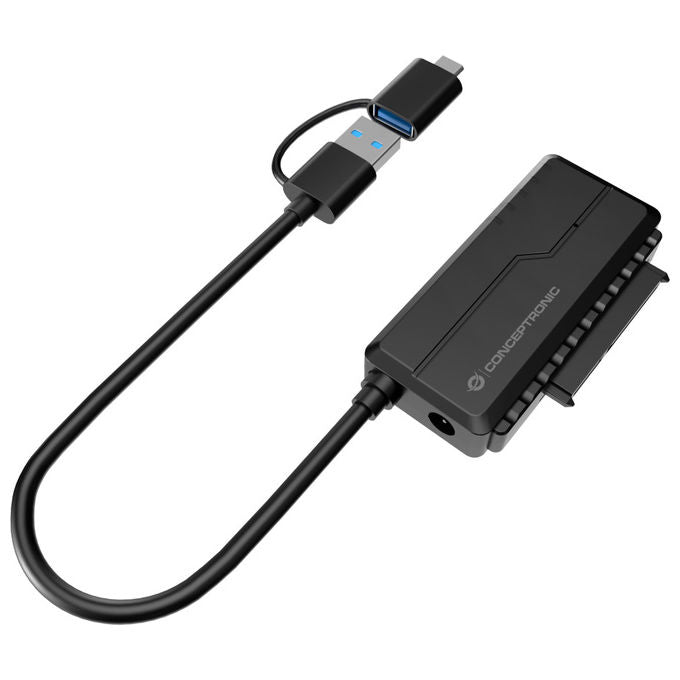 Conceptronic ABBY21B Adattatore USB 3.0 SATA HDD SSD 2.5 3.5 6 Gbit-s UASP 10 TB colore Nero