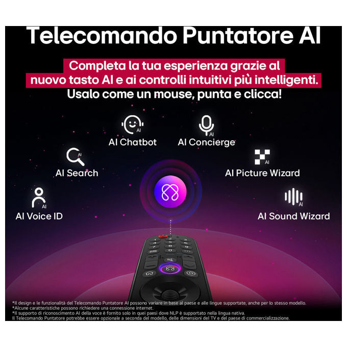 Lg, Tv Qned Ai 50'', Serie Qned70 4K, Processore α7 Gen8, Smart Tv Webos 25