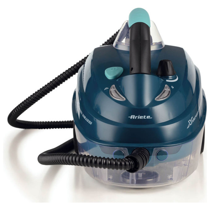 Ariete 4146 XVapor Deluxe Pulitore a Vapore Portatile 1500W 5 bar Caldaia 1,6 L Autonomia 60 min Cavo 6 m colore Blu