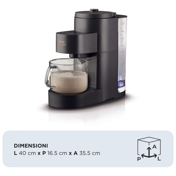 Ariete 0650-00 My Veggie Drink Macchina per Bevande Vegetali 1,5 L 1200W 6 programmi Autopulizia colore Nero