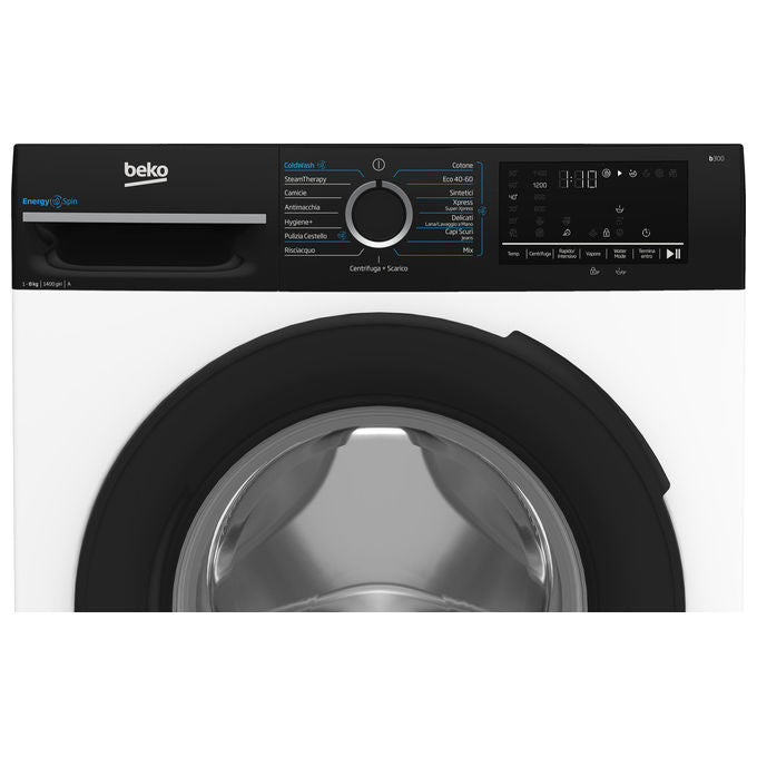 Beko BMWEP8147DB b300 Lavatrice Frontale 8 Kg 1400 rpm Classe A Inverter SteamCure 76 dB (85x60x55 cm) colore Bianco