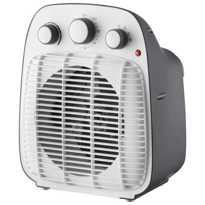 DCG Eltronic, Termoventilatore da Tavolo, 2000W, Bianco e Grigio, con Termostato