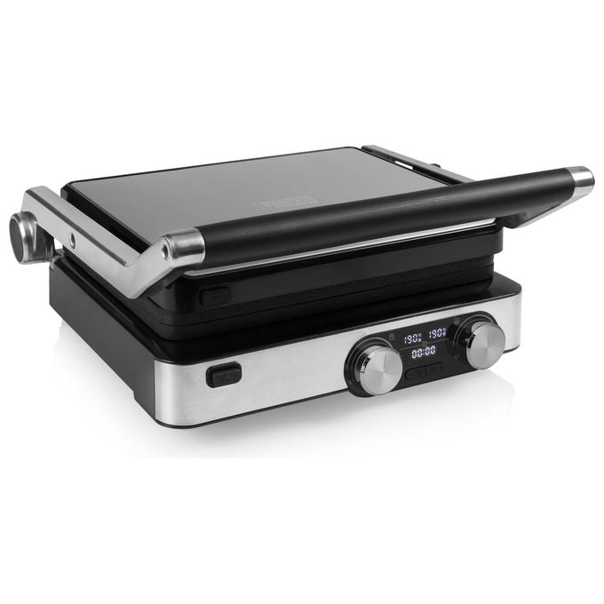 Princess, Grill Digitale Master Pro, 2000W, Termostato Regolabile, Nero Acciaio Inox