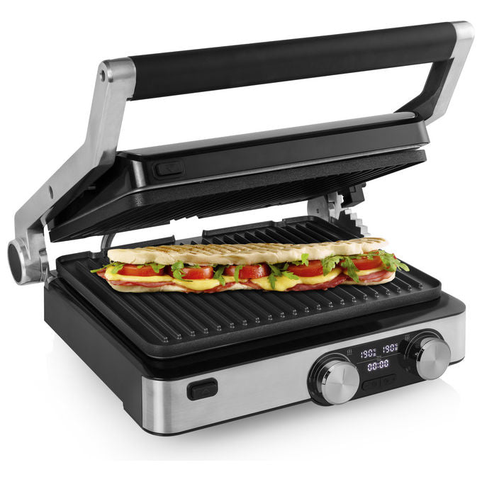 Princess, Grill Digitale Master Pro, 2000W, Termostato Regolabile, Nero Acciaio Inox