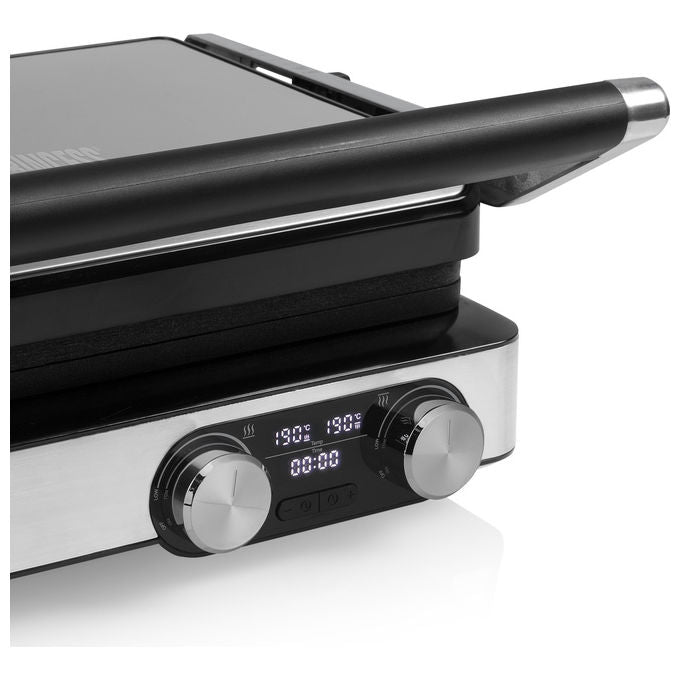Princess, Grill Digitale Master Pro, 2000W, Termostato Regolabile, Nero Acciaio Inox