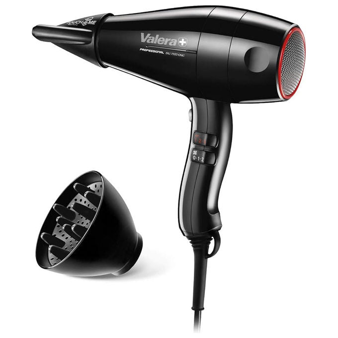 Valera, Asciugacapelli Professionale Swiss Silent Jet 7500X Light RC D, 2000 W, Nero