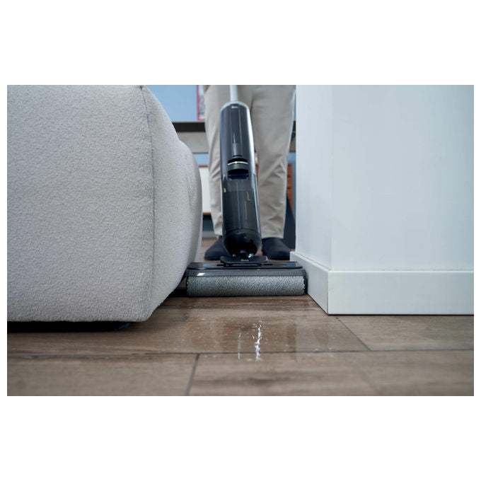 Hoover HW300 011 HW3 TURBO CLEAN Aspirapolvere a Bastone 2 in 1 Senza Sacchetto Secco e Bagnato HEPA 220 W 40 min autonomia colore Nero Argento
