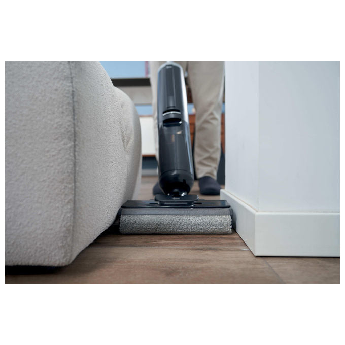 Hoover HW300 011 HW3 TURBO CLEAN Aspirapolvere a Bastone 2 in 1 Senza Sacchetto Secco e Bagnato HEPA 220 W 40 min autonomia colore Nero Argento