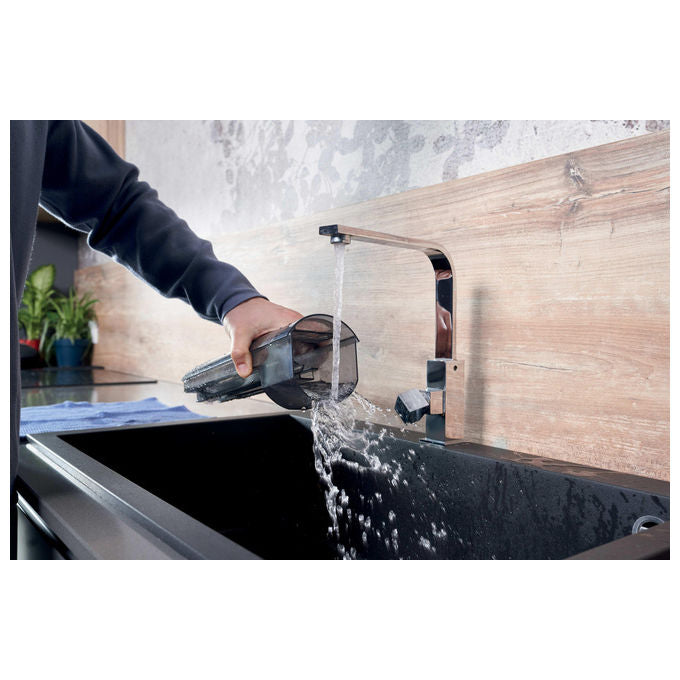 Hoover HW300 011 HW3 TURBO CLEAN Aspirapolvere a Bastone 2 in 1 Senza Sacchetto Secco e Bagnato HEPA 220 W 40 min autonomia colore Nero Argento