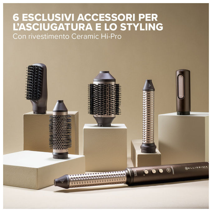 Bellissima Imetec Prodigy, Styler Digitale ad Aria Calda 6 in 1