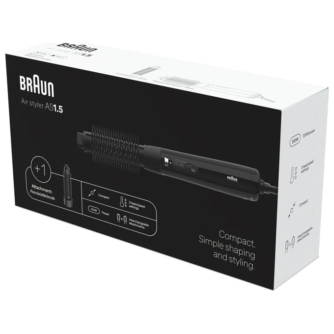 Braun, Spazzola ad Aria Calda, 300 W, Nero