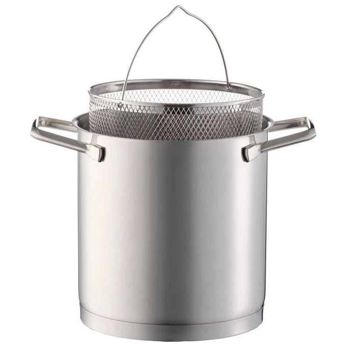 Brandani Asparagera Free Inox, 4.5 Litri, Acciaio Inox, Con Cestello