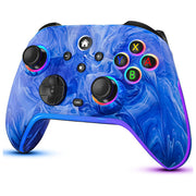 Qubick, Controller Wireless Aero Blue Transparent per Nintendo Switch e PC