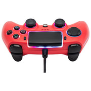 Qubick Controller Cablato Rosso Neon per PS5 e PC Mappabile Vibrazione Regolabile